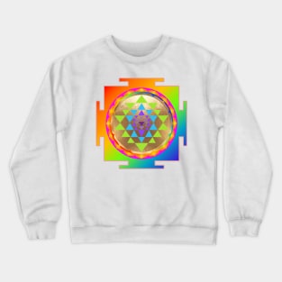 Sri Yantra With Faux Gold Foil Crewneck Sweatshirt